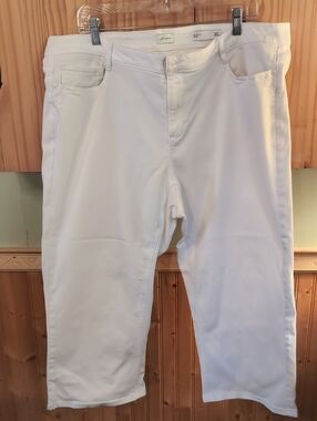 J. Jill White Denim Flare Jeans Size 20